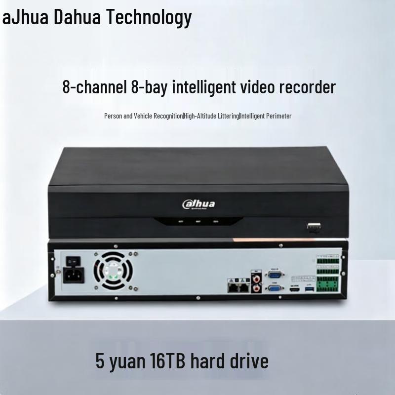 Система видеонаблюдения Dahua 8-канальный 8-дисковый NVR DH-NVR4808-HDS3/I с китайской вилкой (адаптер в комплекте)