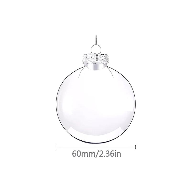 6/8/10 см пластиковый прозрачный рождественский шар домашнее рождественское вечернее украшение сделай сам прозрачный заполняемый подвесной кулон на елку украшение