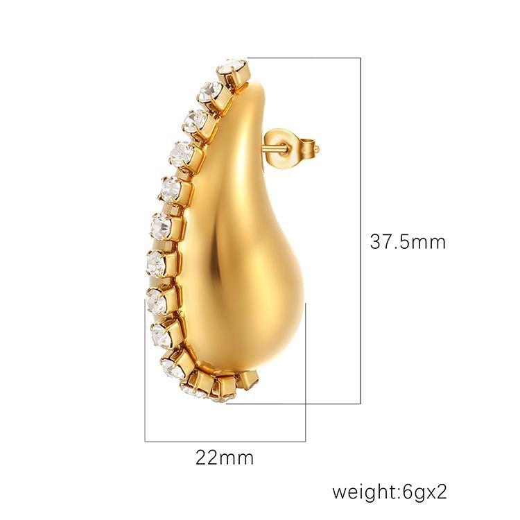 Персонализированные роскошные серьги Niche из нержавеющей стали с покрытием из 18-каратного циркония, полые серьги-капли для женщин