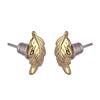 Позолоченные серьги-гвоздики Estele Lone Leaf для девочек