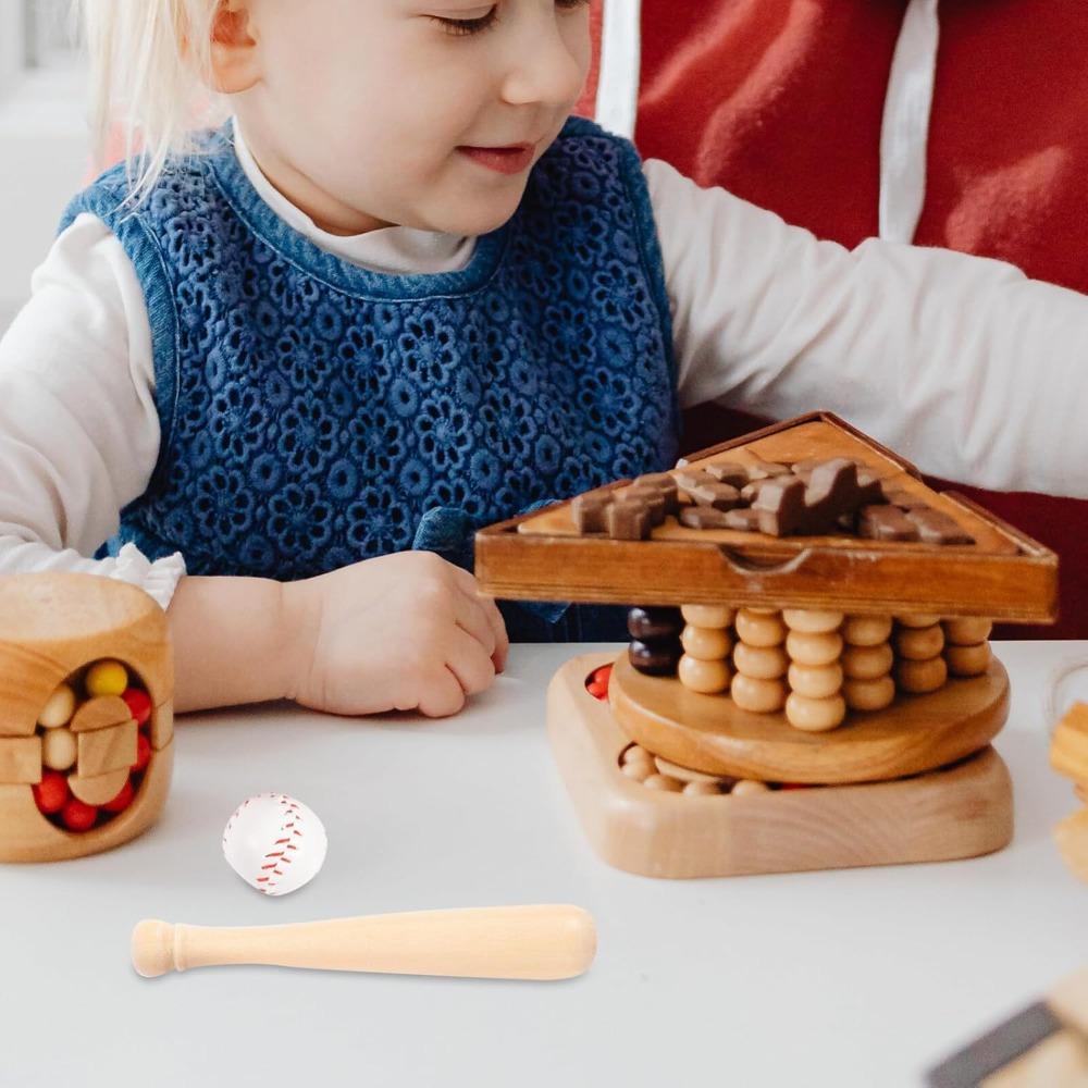 Sets of Miniature Baseball Bat Glove Ball Baseball Cake Decorations for Doll House Accessories Party Favors Sports Toys