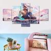 UNFrame Video Game Poster Pink Anime Character Artwork Painting Home Decor Canvas Art Wall Picture for Playroom Decor Nice Gift