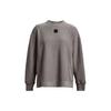 Solid Color Crew Neck Pullover Long Sleeve Sweatshirt Women Sweatshirt Gray 1379773-294