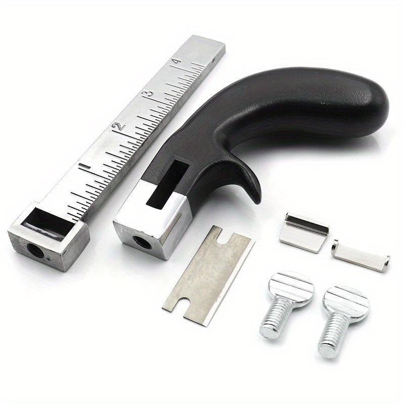 1 шт. Профессиональный острый резак для кожаных ремней, шнуров, ремней, регулируемый ручной инструмент для DIY-резки с 2 лезвиями, Инструменты для рукоделия по коже