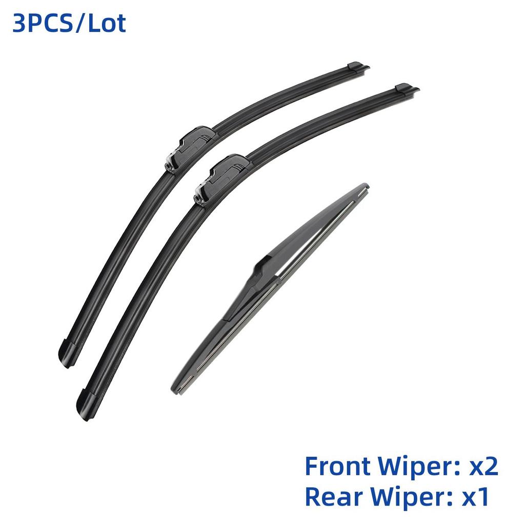 3PCS For Mazda 6 Wagon MK1 2002-2008 22"+18"+12" Front Rear Wiper Blades Windshield Windscreen Window Cutter Accessories 2003 2004 2005 2006 2007 2008