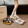 Grape Mother Same Double Velcro Color Matching Soft Sole Soft Surface Ballet Single Shoes Round Head Versatile Mary Jane Casual Shoes Women