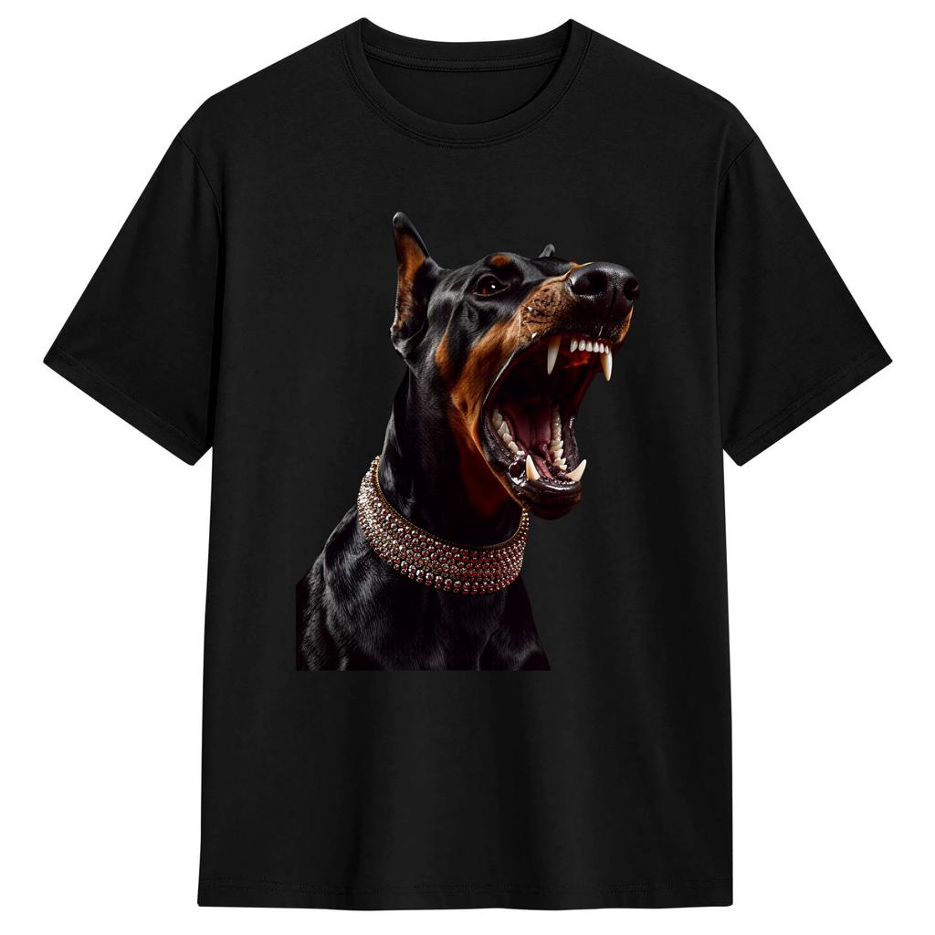 Boxer Head Cotton T Shirt For Men Summer  Y2K Retro TShirts Crew Neck Hip Hop Tees Big Size Print Tops