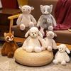Stuffed Cartoon Dog Sheep Cat Raccoon Doll Simulation Forest Animals Plush Toys Soft Huggable Pillow for Kids Birthday Gift