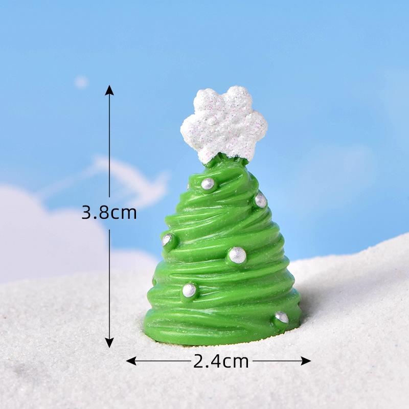Mini Christmas Tree Couple Figurine Doll Garden Decor Ornament Kid Toy Miniature Landscape Christmas Decorations for Home