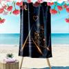 Moonlit dreamy train journey Print beach towel, quick drying, suitable for travel, outdoor sports, jogging, the beach and swimming, gift