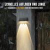 Lampes solaires extérieures - NETTLIFE - 4 appliques murales - Noir - LED intégrée - Blanc chaud 3000K