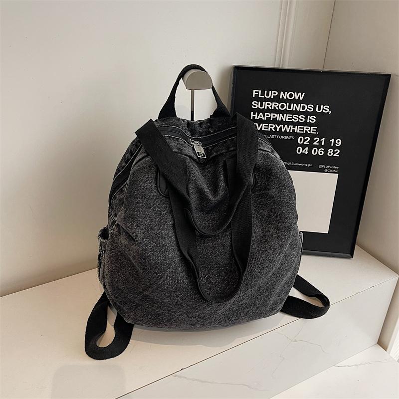 Джинсовый рюкзак для женщин, большая вместимость, сумка через плечо, дорожный рюкзак