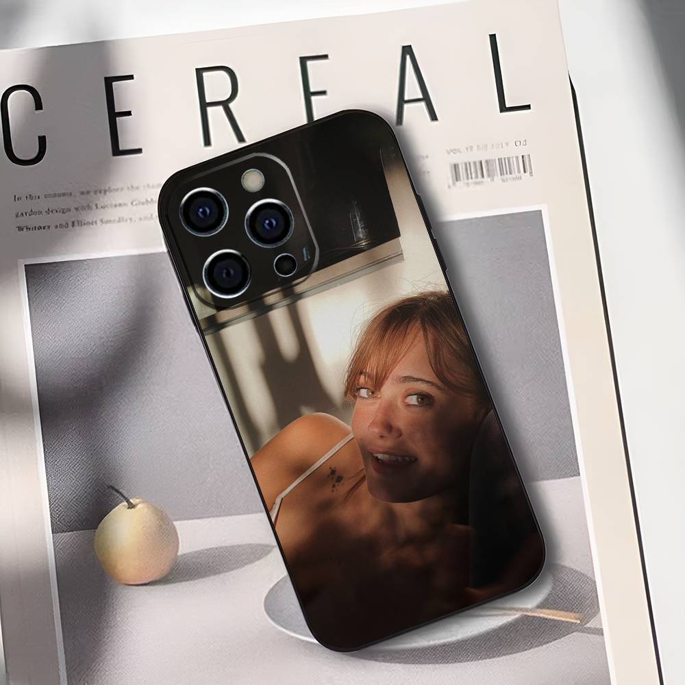 Actress E-Ella P-Purnell Phone Case For iPhone 17,16,15,14,13,12,11 Plus,Pro Max,XS,Soft Silicone Black Cover