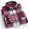 New In Shirt Hight Qulity 100%cotton Sanding Long-sleeve Shirts for Men Slim Fit Casual Shirt Soft Plaid Designer Office Clothes