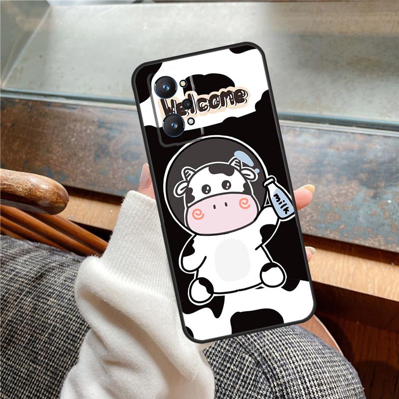 Milk Cow Skin Print Luxury Case For Realme 13 Pro Plus 11 12 14 C71 C75 C55 C51 C53 C25 C63 C61 C65 C67 GT6 GT7 15 Pro