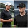 Adjustable Professional Referee Baseball Cap Black / White Peak Cap for Soccer Match  Women