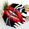 1PC lip theme Umbrella Portable Folding Umbrella Iron Frame Hole Bone Structure Outdoor Home Umbrella A22