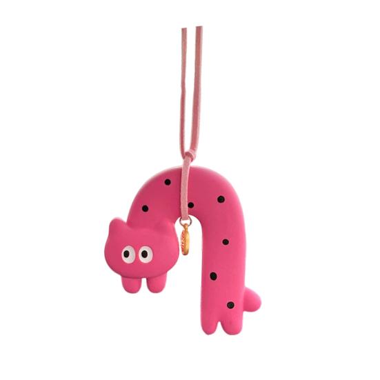 Милый кот, подвесное украшение для автомобиля с шнурком, легко устанавливается, ароматизатор, подвеска для зеркала заднего вида, подвеска для автомобильного зеркала