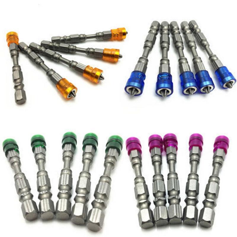 Durable 5pcs 65mm 1/4" Hex Shank Ph2 Single Head Magnetic Screwdriver Bits For Long Lasting Use