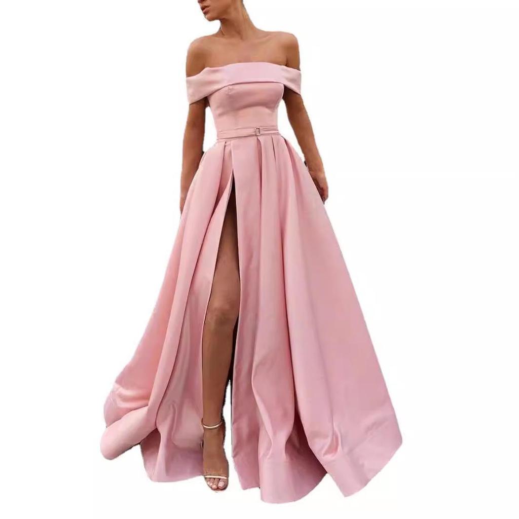 2021 Spring/Summer Women's Multi-color Backless Tube Top Swing Dress