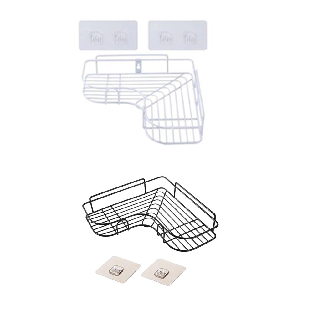 Железная полка для ванной комнаты, настенное крепление для душа, держатель для хранения шампуня с присоской, без сверления, кухонное хранилище, аксессуары для ванной комнаты