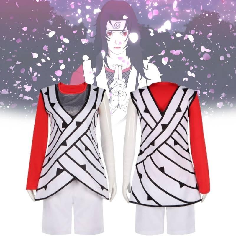 Стильный косплей-костюм Наруто для женщин вечерне-красного цвета, идеально подходящий для сценических выступлений