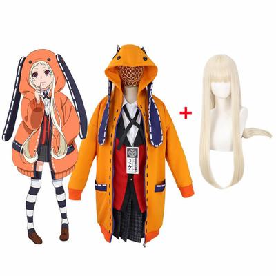 Аниме Jabami Yumeko Косплей Kakegurui компульсивный игрок Yumeko Jabami Yomozuki Runa костюмы парик наряд для вечеринки на Хэллоуин униформа