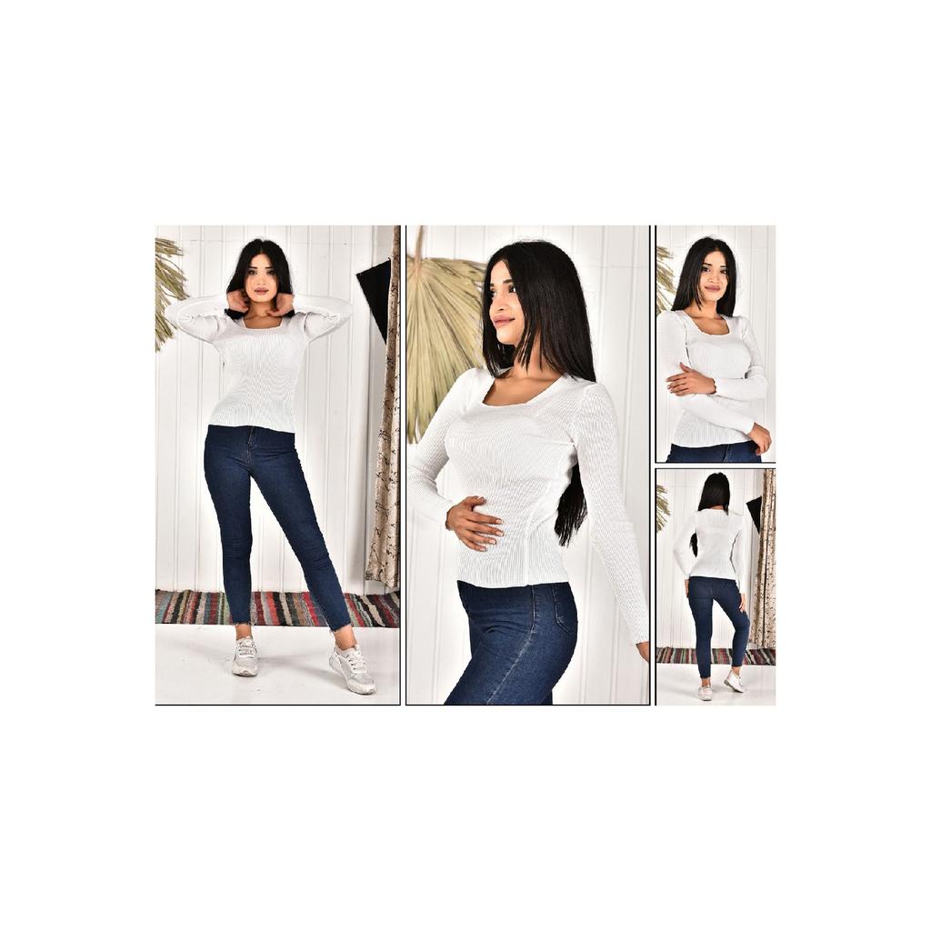 Square Collar Women's Knitwear Sweater