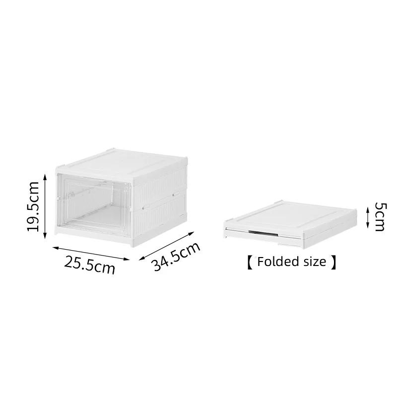 No Assembly Needed Heavy-Duty PP Thickened Transparent Foldable Shoe Box with Lid Premium Plastic Home Storage Simple Shoe Rack