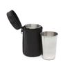 4Pcs/set Stainless Steel Hip Flask Cup Portable 30Ml/70Ml/150Ml Wine Cups with Leather Case Outdoor Tableware Mini Coffee Tea Beer Cup