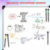 Магнитные маркеры для доски с тонким наконечником, 12 шт., разноцветные, тонкий стержень 2 мм, маркеры для доски с колпачками-ластиками для школы и офиса