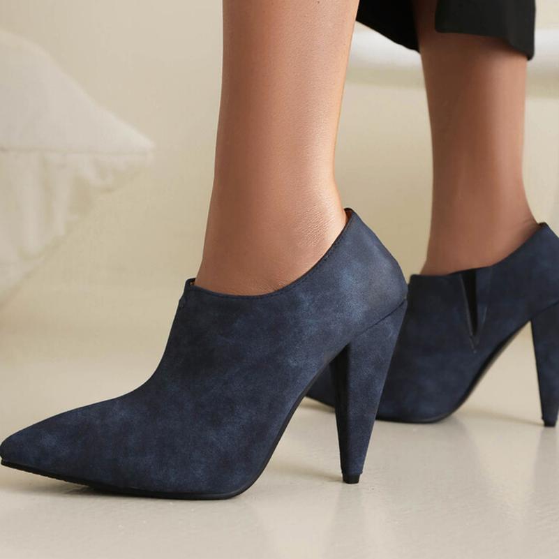 Женские туфли-лодочки, модные туфли на высоком каблуке с острым носком, вечерние, свадебные, пикантные весенне-осенние туфли, черные, красные, желтые, синие, размеры 34-43