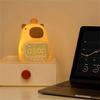 Cute Capybara Shape Sleep Night Lamp with Alarm Slock 1500mAh USB Rechargeable Sleep Trainer for Kids and Adults