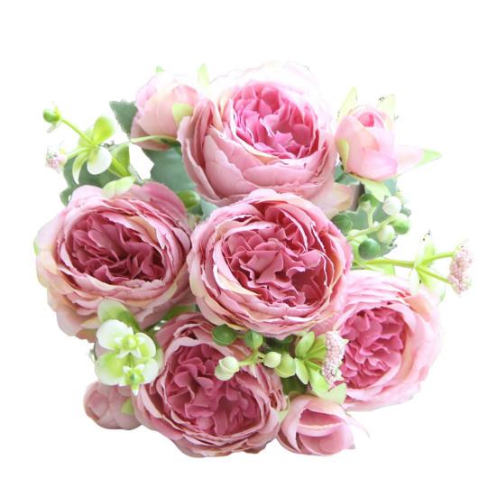 Искусственный цветок пиона 5 вилок реалистичный искусственный шелковый цветок для дома, офиса, свадьбы, вечеринки, помещения, улицы, искусственный цветок, цветущие растения, украшение