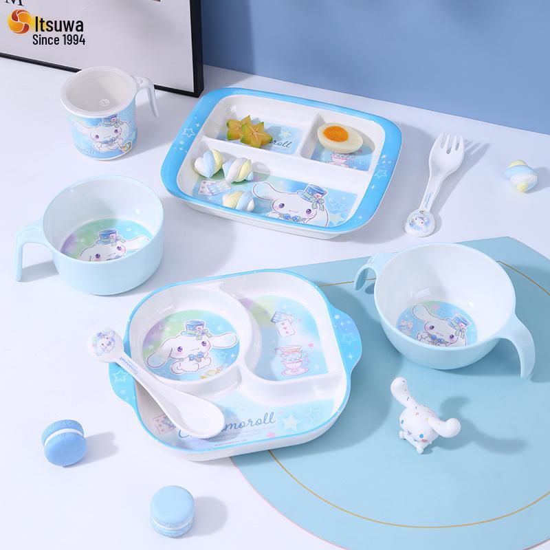Набор детской антиожоговой миски для риса и тарелки для еды Sanrio Cinnamoroll