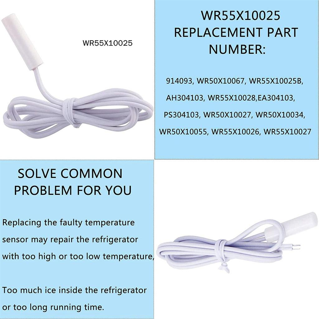 WR51X10055 Refrigerator Defrost Heater Refrigerator Temperature Sensor Defrost Heater WR50X10068 Defrost Thermostat