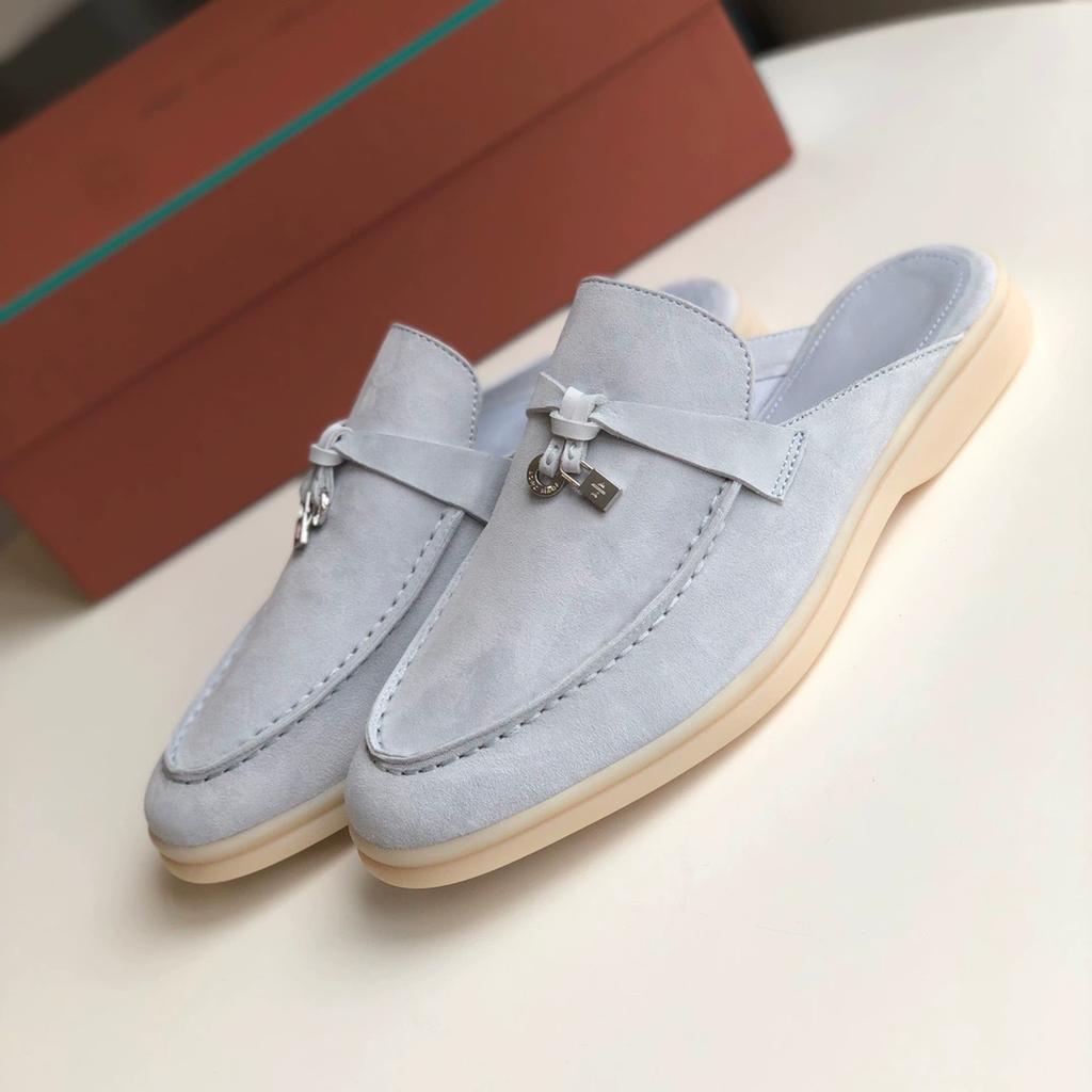 Fashion Design Suede Loafer Men Summer Flat Moccasins Comfortable Luxury Geniune Leather Men's Loafer Casual Women Shoes