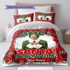 Name Custom Christmas Movie Pattern Bedding Set Quilt Cover Pillowcase Home Decor Gift (1 * duvet cover + 2 * pillowcase, without core)