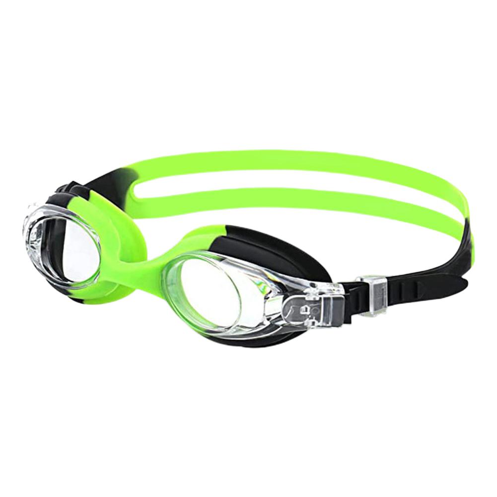 Детские очки. Удобные очки для плавания для детей от 3 до 14 лет. (Черный зеленый)