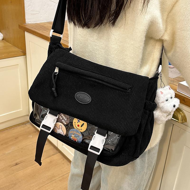 Сумка через плечо в студенческом стиле, женская сумка-мессенджер, студенческая сумка через плечо большой вместимости