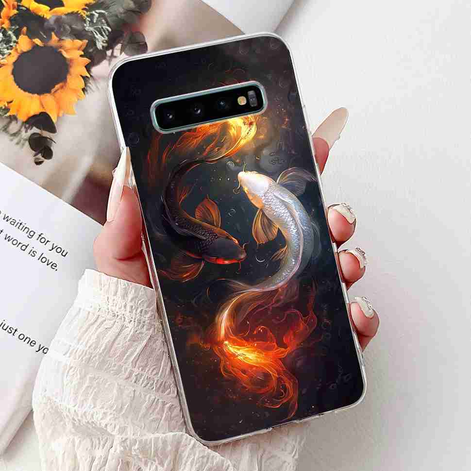 For Samsung Galaxy S10+ Case Fashion Design Soft Silicone TPU Back Cover For Samsung s10+ S10 Plus Butterfly Rose Phone Shell