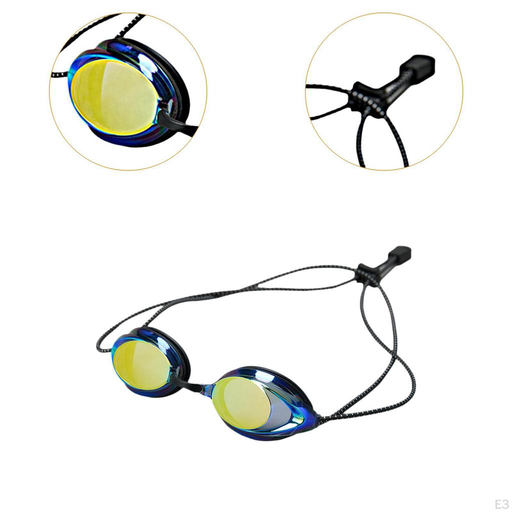 Mirror Swim Goggles Diving Glasses Anti Fog Wide View Clear Vision No Leaking Comfortable Pool