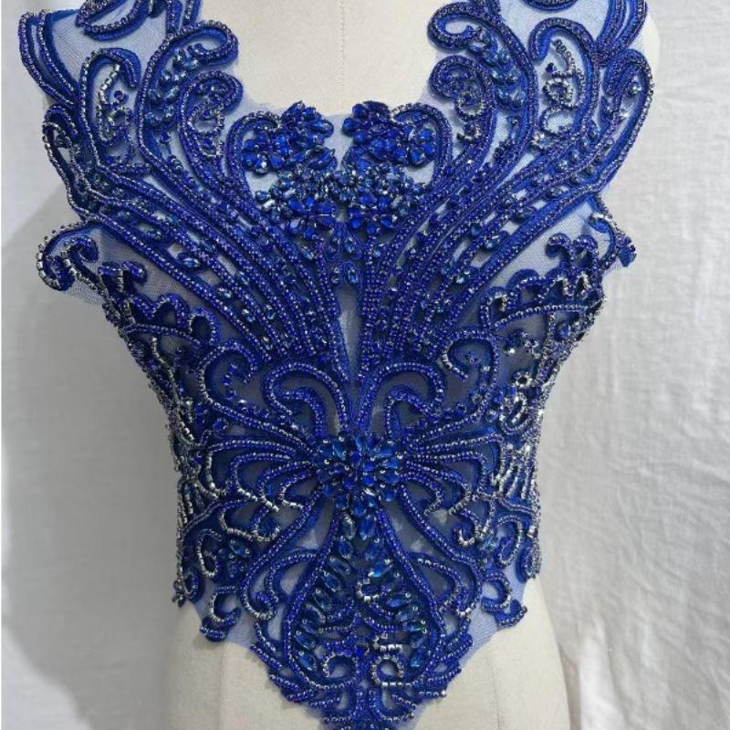 19 цветов Кристаллы ручной работы Бисер Кружево Пришивные Стразы Аппликации для Свадебных Костюмов Вечернего Платья Декор