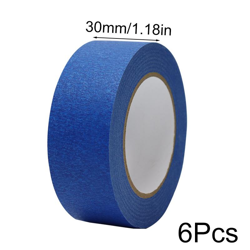 2/6/10Roll Paint Tape Blue Multi-surface Construction Masking Easy Removal Security Wall Painting 20M/Roll Home