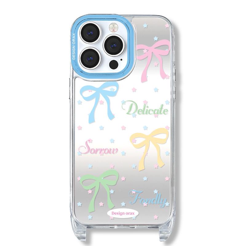 Zhitai 16 Pro Max Summer Mirror Shell для iPhone 15 Pro/14/13/12 с ремешком