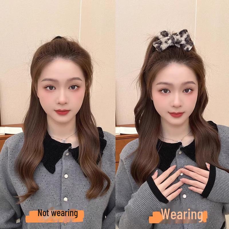 Корейский леопардовый принт бант-заколка - высокая шпилька для волос для женщин