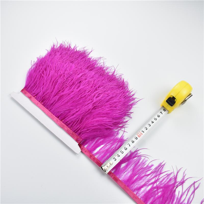 Перья1Метр Натуральная бахрома из страусиных перьев 8-10 см Цветные пушистые перья Отделка для шитья платьев Декор одежды Декор для вечеринок