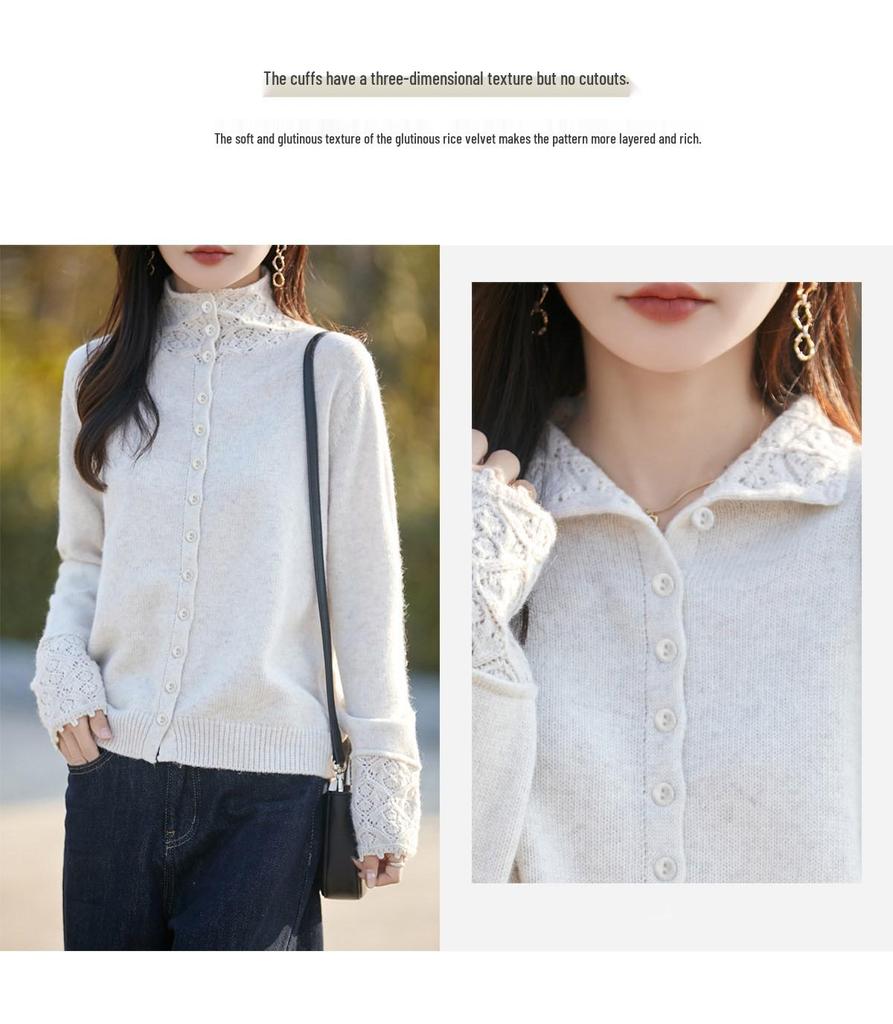 2026 New French High-End Sweater Jacket – Popular Winter & Early Spring Crochet Top