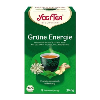 YOGI TEA Аюрведический Гуарана Имбирь Бузина Зеленый Чай 30,6 г (17 чайных пакетиков)