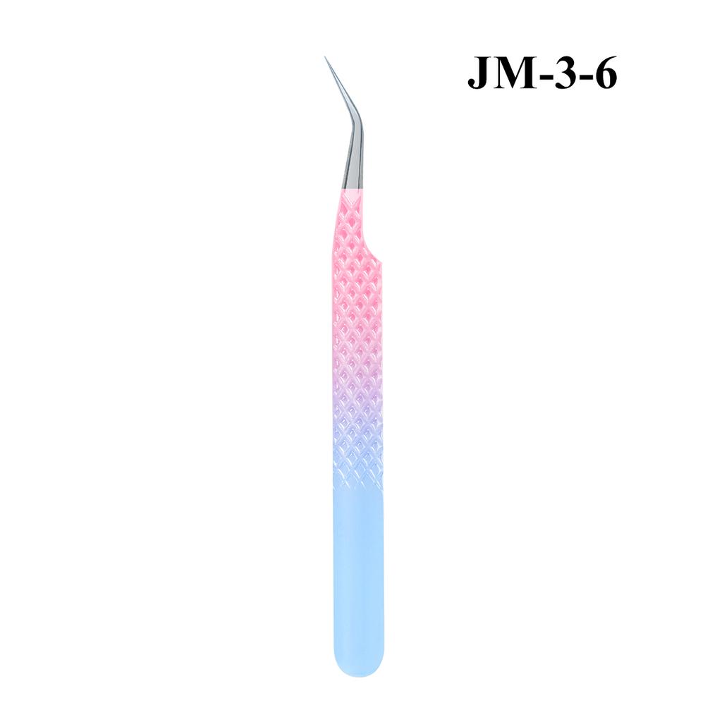Free Custom Rose Gold pink with Gold Eyelash Extension Tweezers Private Label 410 Stainless Steel  Lash Tweezers